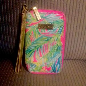 Lilly Pulitzer Wristlet Tiki Palm- Tropical Storm